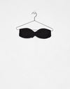 Plain-coloured bandeau bikini top